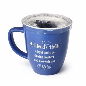 Abbey Gift Blue Ceramic Mug Guardian Angel Visor Clip Gift Set